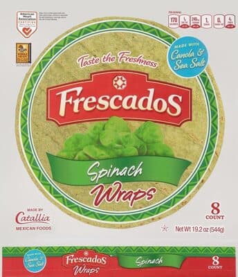 Spinach Flavored Wraps