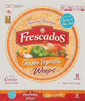 Garden Vegetable Flavored Wraps