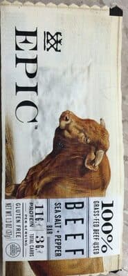 100% grass-fed beef salt and pepper bar