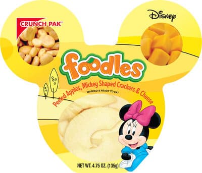 Peeled Apples, Mickey Crackers & Cheese Foodles