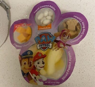 Yogurt Covered Raisins Cheddar Cheese Cinnamon Dog Bone Cookies Sliced Peeled Apples