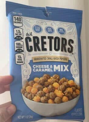 Small batch popcorn cheese and caramel mix