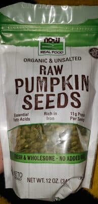 Unsalted Organic Raw Pumpkin Seeds