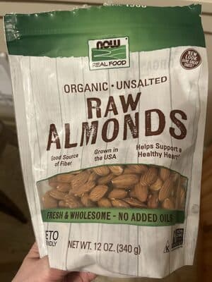Unsalted Organic Raw Almonds