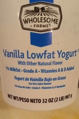 Vanilla lowfat yogurt