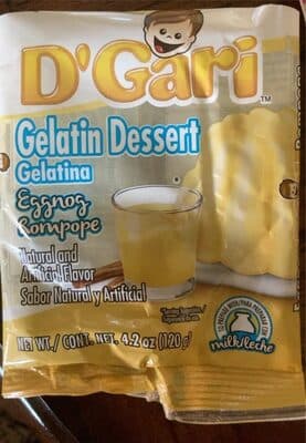 Gelatin dessert eggnog