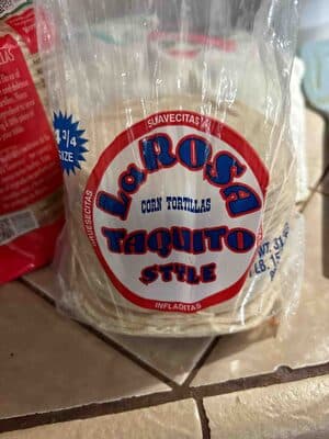 Corn Tortillas Taquito Style