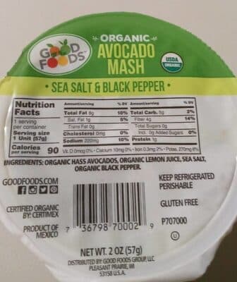 Organic Avocado mash
