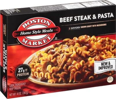 Beef Steak & Pasta with Mafalda Pasta and Mushrooms Smothered in a Savory Brown Gravy