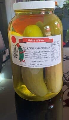 Sour jumbo pickles