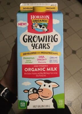 Growing Years High Vitamin D Organic Milk