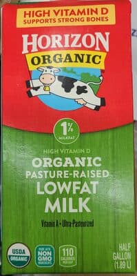 Organic Pasture-Raised 1% Lowfat Milk