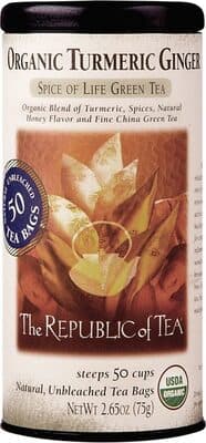 The Republic of Tea Bags Organic Turmeric Ginger Green Tea