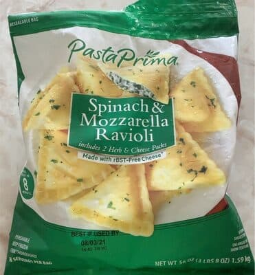 Spinach & Mozzarella Ravioli