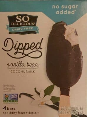 Vanilla Bean Coconut Milk Dipped Non-Dairy Frozen Dessert