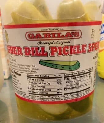 Kosher Dill Pickle Spears