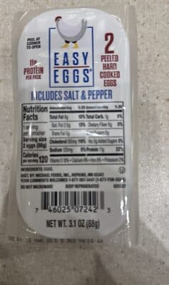 Peeled Hard Cooked Eggs