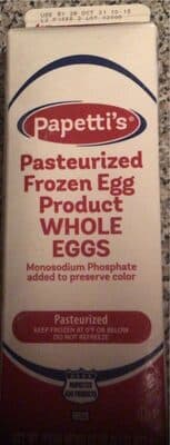 Pasteurized frozen egg