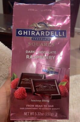 RASPBERRY DARK CHOCOLATE SQUARES, RASPBERRY