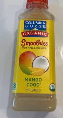 Columbia Gorge Organic, Organic Fruit Smoothies, Mango Cogo
