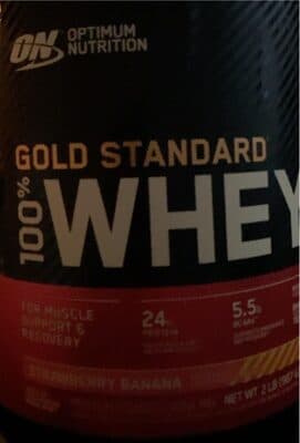Strawberry Banana Flavored Gold Standard 100% Whey Protein Powder Drink Mix