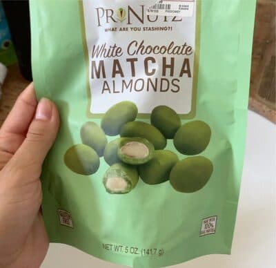White Chocolate Matcha Almonds