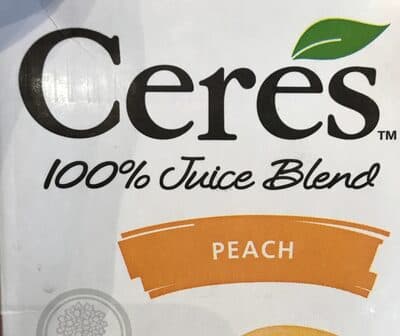 100% Peach Fruit Juice Blend