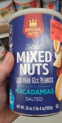 select mixed nuts with macadamias
