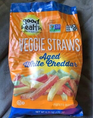 Aged White Cheddar Flavored Veggie Straws Potato and Vegetable Snack