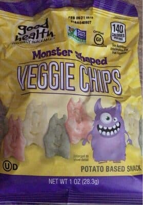 Monster Shaped Veggie Chips Potato Based Snack