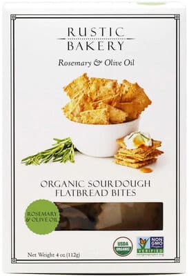 Rosemary & Olive Oil Organic Sourdough Flatbread Bites