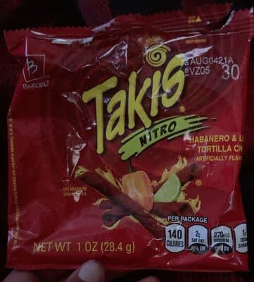 Nitro Habanero & Lime Flavored Tortilla Chips