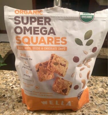 Oats, Nuts, Seeds & Chocolate Chips Organic Super Omega Squares