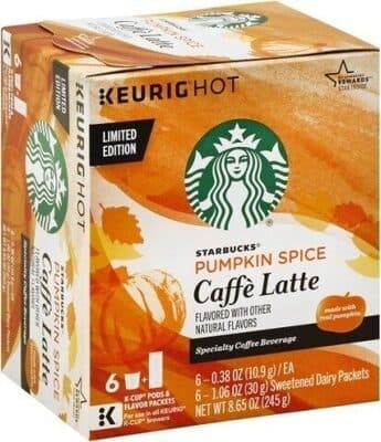 Starbucks Specialty Coffee Beverage Pumpkin Spice Caffe Latte