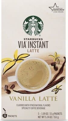 Vanilla Latte Flavored Specialty Coffee Beverage Packets