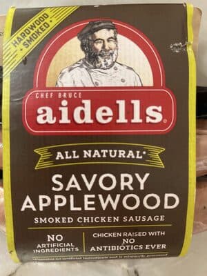 Savory applewood smoked-chicken sausage