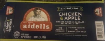 Aidells Breakfast Links Smoked Chicken Sausage, Chicken & Apple