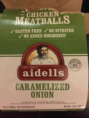 Chicken Meatballs, Caramelized Onion