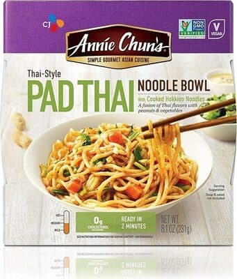 Pad Thai Thai-Style Noodle Bowl With Cooked Hokkien Noodles