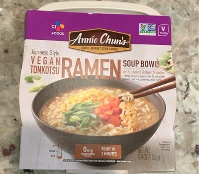 Japanese-style vegan tonkotsu ramen soup bowl