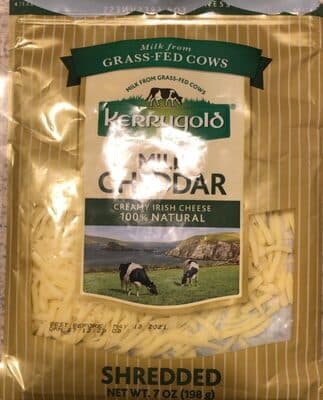 Mild Cheddar 100% Natural Shredded Creamy Irish Cheese