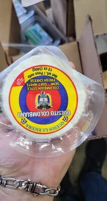 QUESITO COLOMBIANO COLOMBIAN STYLE PANELA FRESH PART SKIM MILK CHEESE