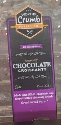 Two bite chocolate croissants