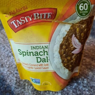 Indian Spinach Dal Cooked With Yellow Lentils In A Lightly Spiced Sauce