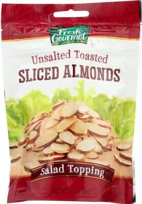Unsalted Toasted Sliced Almonds Salad Topping