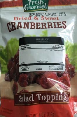 Dried & Sweet Cranberries Salad Topping