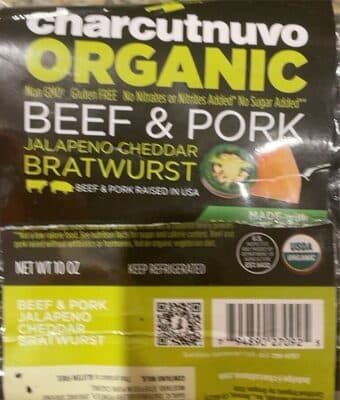 Beef & Pork Jalapeno Cheddar Bratwurst
