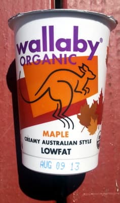 Wallaby Organic Creamy Australian Style Organic Low Fat Yogurt Maple