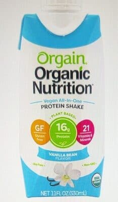 Sweet vanilla bean vegan nutritional shake