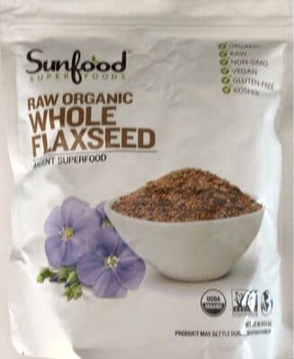 Raw organic whole flaxseed